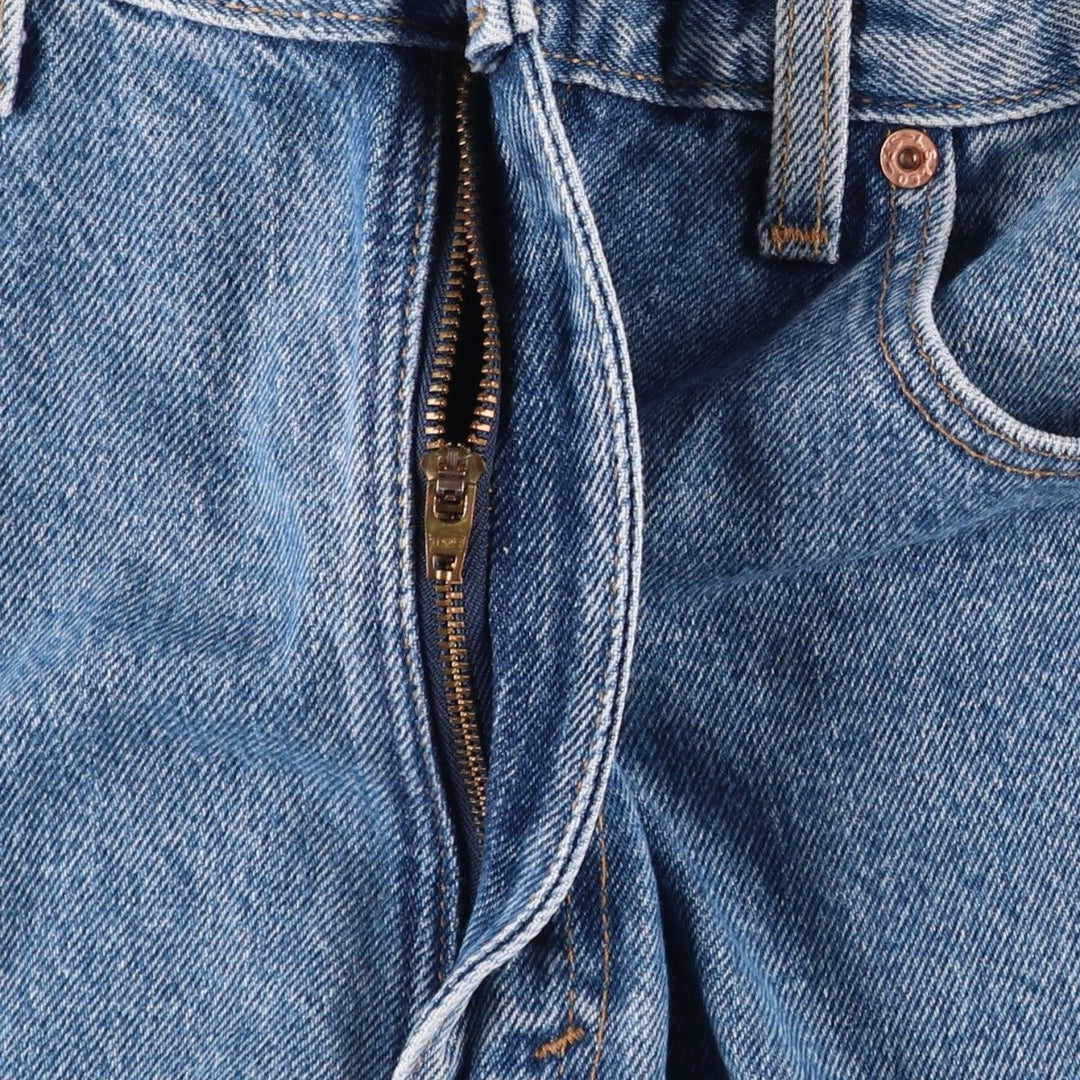 00'S Levi's 505 REGULAR FIT STRAIGHT LEG tapered denim pants made in USA, men's size w34 cotton Blue type light blue Vintage Second Hand