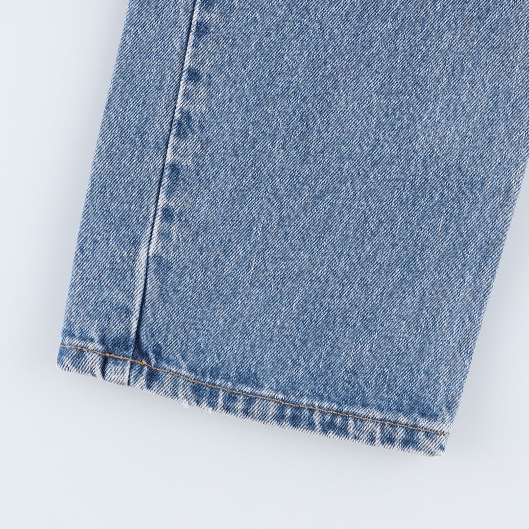 00'S Levi's 505 REGULAR FIT STRAIGHT LEG tapered denim pants made in USA, men's size w34 cotton Blue type light blue Vintage Second Hand