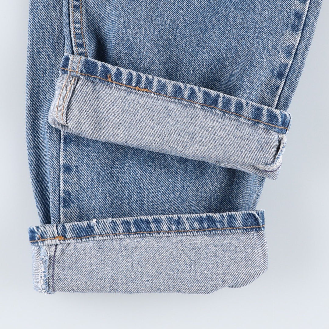 00'S Levi's 505 REGULAR FIT STRAIGHT LEG tapered denim pants made in USA, men's size w34 cotton Blue type light blue Vintage Second Hand