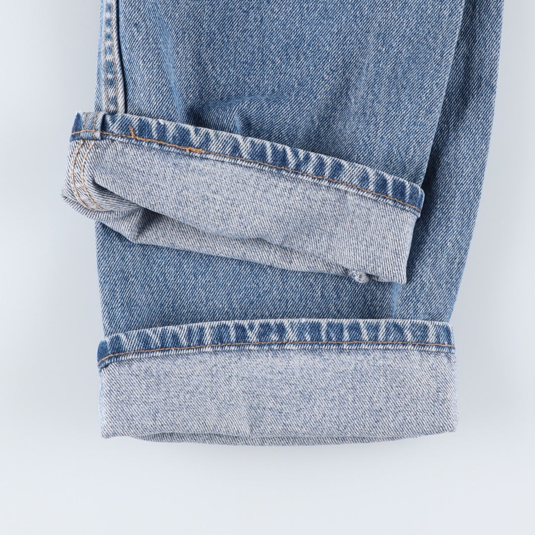 00'S Levi's 505 REGULAR FIT STRAIGHT LEG tapered denim pants made in USA, men's size w34 cotton Blue type light blue Vintage Second Hand