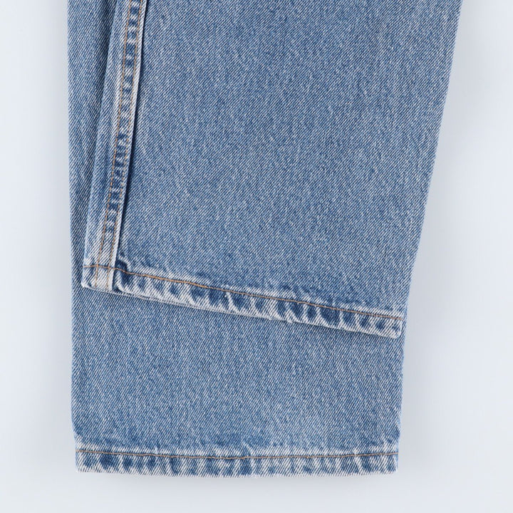 00'S Levi's 505 REGULAR FIT STRAIGHT LEG tapered denim pants made in USA, men's size w34 cotton Blue type light blue Vintage Second Hand