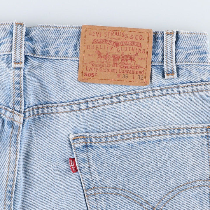 Levi's 00505-4834 Regular Fit Straight Leg Tapered Denim Pants, Made in USA, Men's Size W36 (approx.), Vintage. cotton blue type Vintage Second Hand