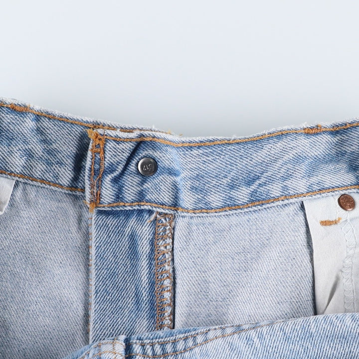 Levi's 00505-4834 Regular Fit Straight Leg Tapered Denim Pants, Made in USA, Men's Size W36 (approx.), Vintage. cotton blue type Vintage Second Hand
