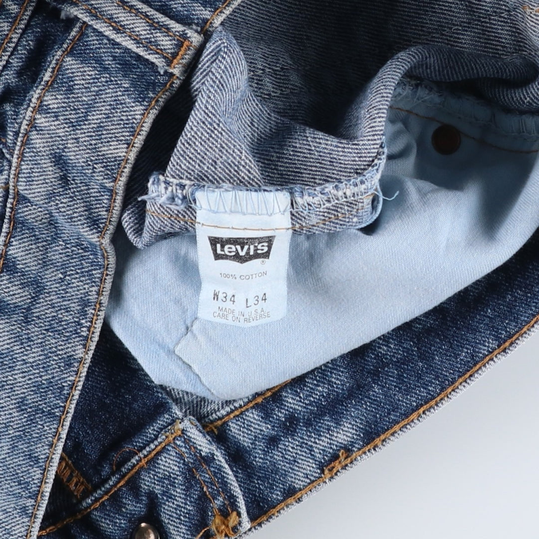 90'S Levi's 505-4891 Tapered Denim Pants Made in USA Men's W34 Vintage cotton blue type Vintage Second Hand