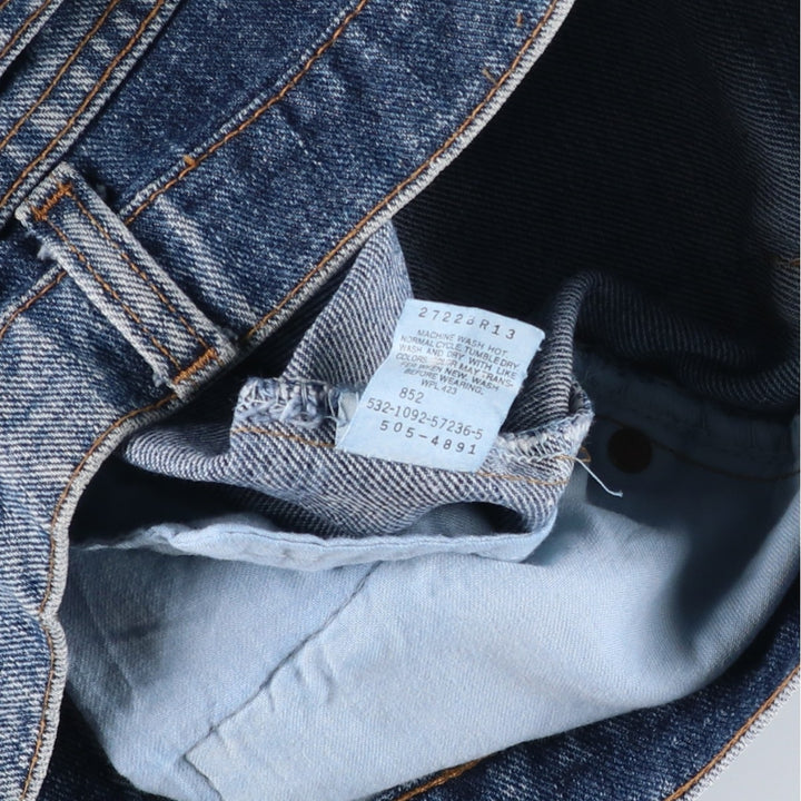 90'S Levi's 505-4891 Tapered Denim Pants Made in USA Men's W34 Vintage cotton blue type Vintage Second Hand
