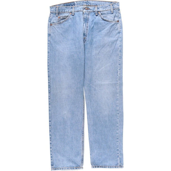 90'S Levi's 40505-0214 Regular Fit Straight Leg Orange Tab Tapered Denim Pants, Made in USA, Men's W35 equivalent. cotton Blue type light blue Vintage Second Hand