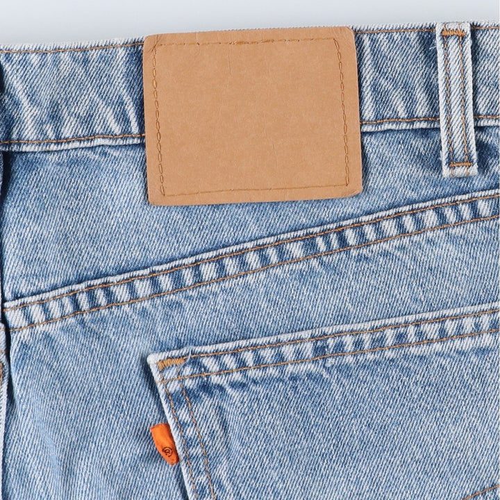 90'S Levi's 40505-0214 Regular Fit Straight Leg Orange Tab Tapered Denim Pants, Made in USA, Men's W35 equivalent. cotton Blue type light blue Vintage Second Hand