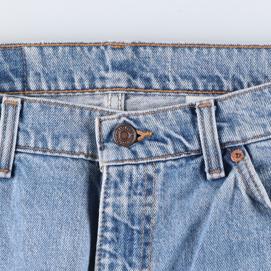 90'S Levi's 40505-0214 Regular Fit Straight Leg Orange Tab Tapered Denim Pants, Made in USA, Men's W35 equivalent. cotton Blue type light blue Vintage Second Hand