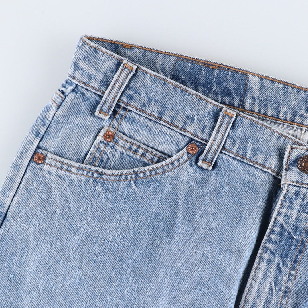 90'S Levi's 40505-0214 Regular Fit Straight Leg Orange Tab Tapered Denim Pants, Made in USA, Men's W35 equivalent. cotton Blue type light blue Vintage Second Hand