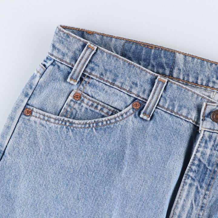 90'S Levi's 40505-0214 Regular Fit Straight Leg Orange Tab Tapered Denim Pants, Made in USA, Men's W35 equivalent. cotton Blue type light blue Vintage Second Hand