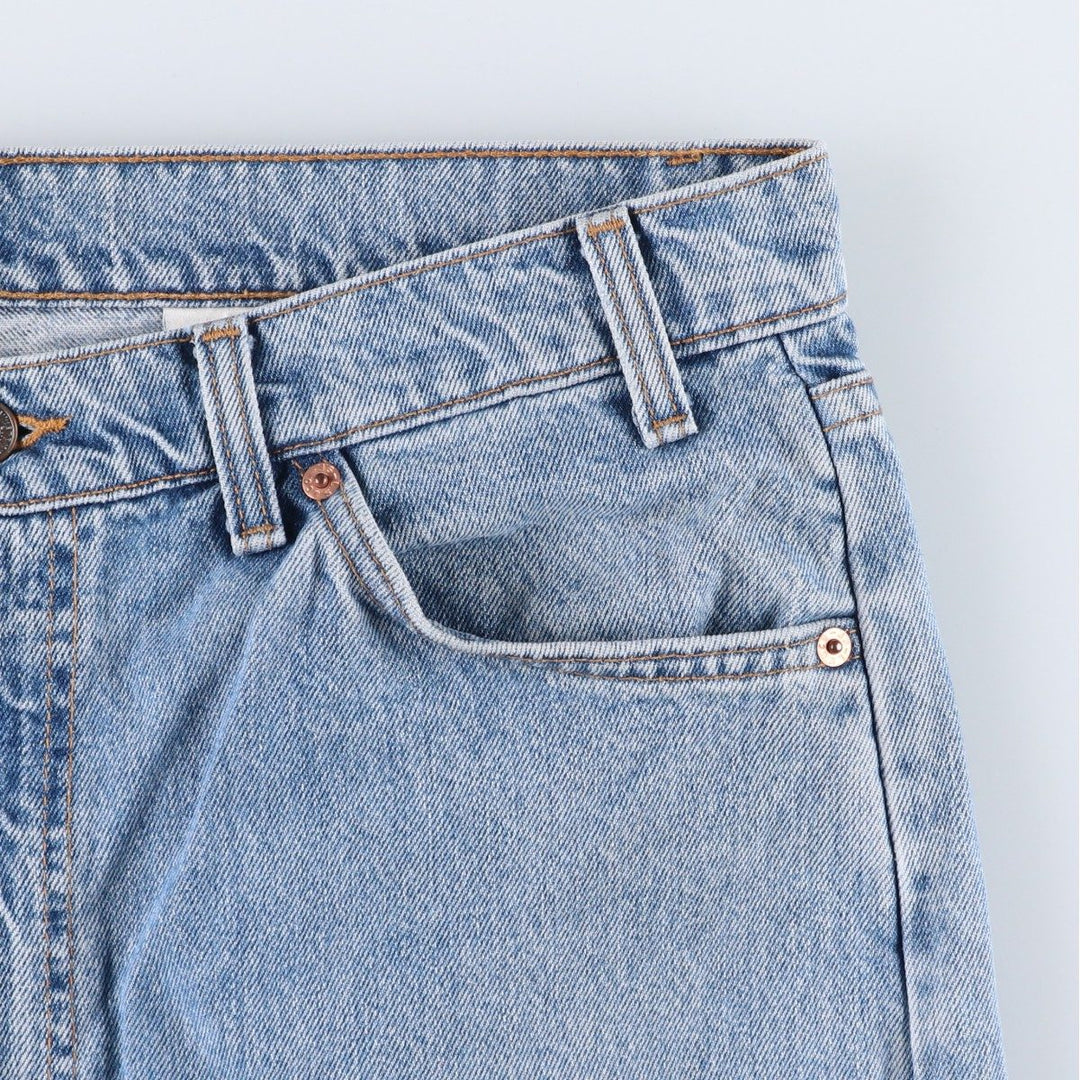 90'S Levi's 40505-0214 Regular Fit Straight Leg Orange Tab Tapered Denim Pants, Made in USA, Men's W35 equivalent. cotton Blue type light blue Vintage Second Hand