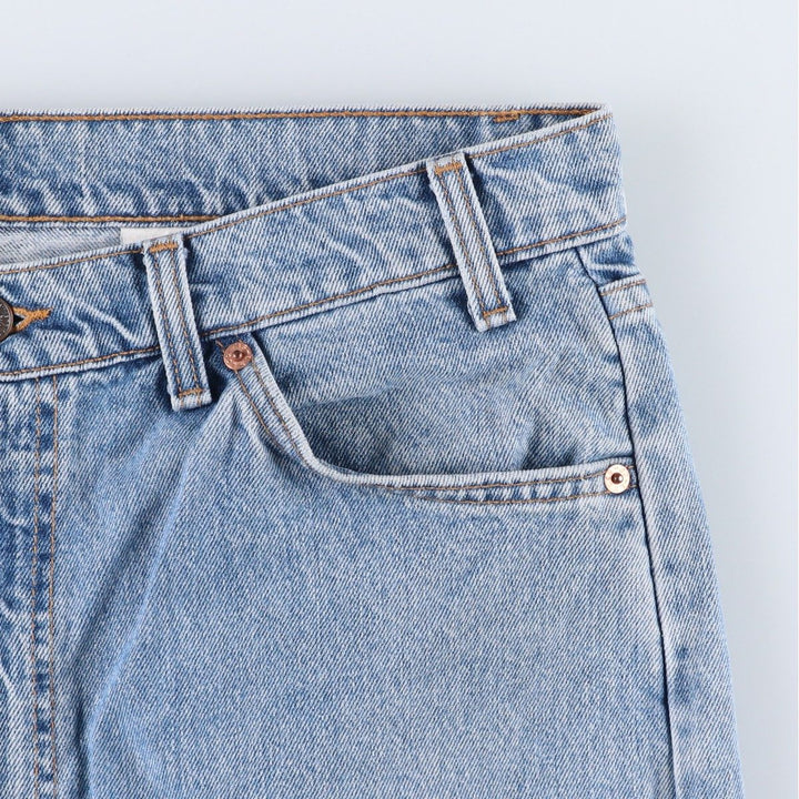 90'S Levi's 40505-0214 Regular Fit Straight Leg Orange Tab Tapered Denim Pants, Made in USA, Men's W35 equivalent. cotton Blue type light blue Vintage Second Hand