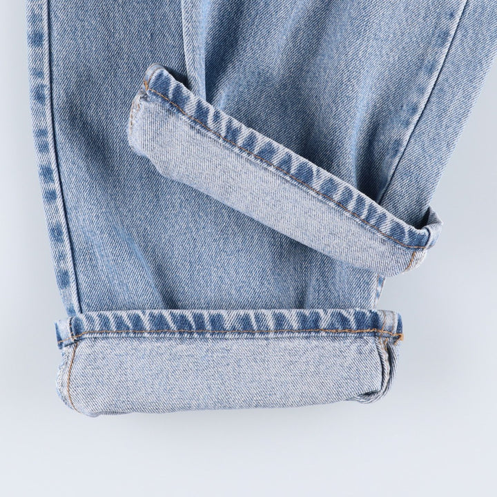 90'S Levi's 40505-0214 Regular Fit Straight Leg Orange Tab Tapered Denim Pants, Made in USA, Men's W35 equivalent. cotton Blue type light blue Vintage Second Hand