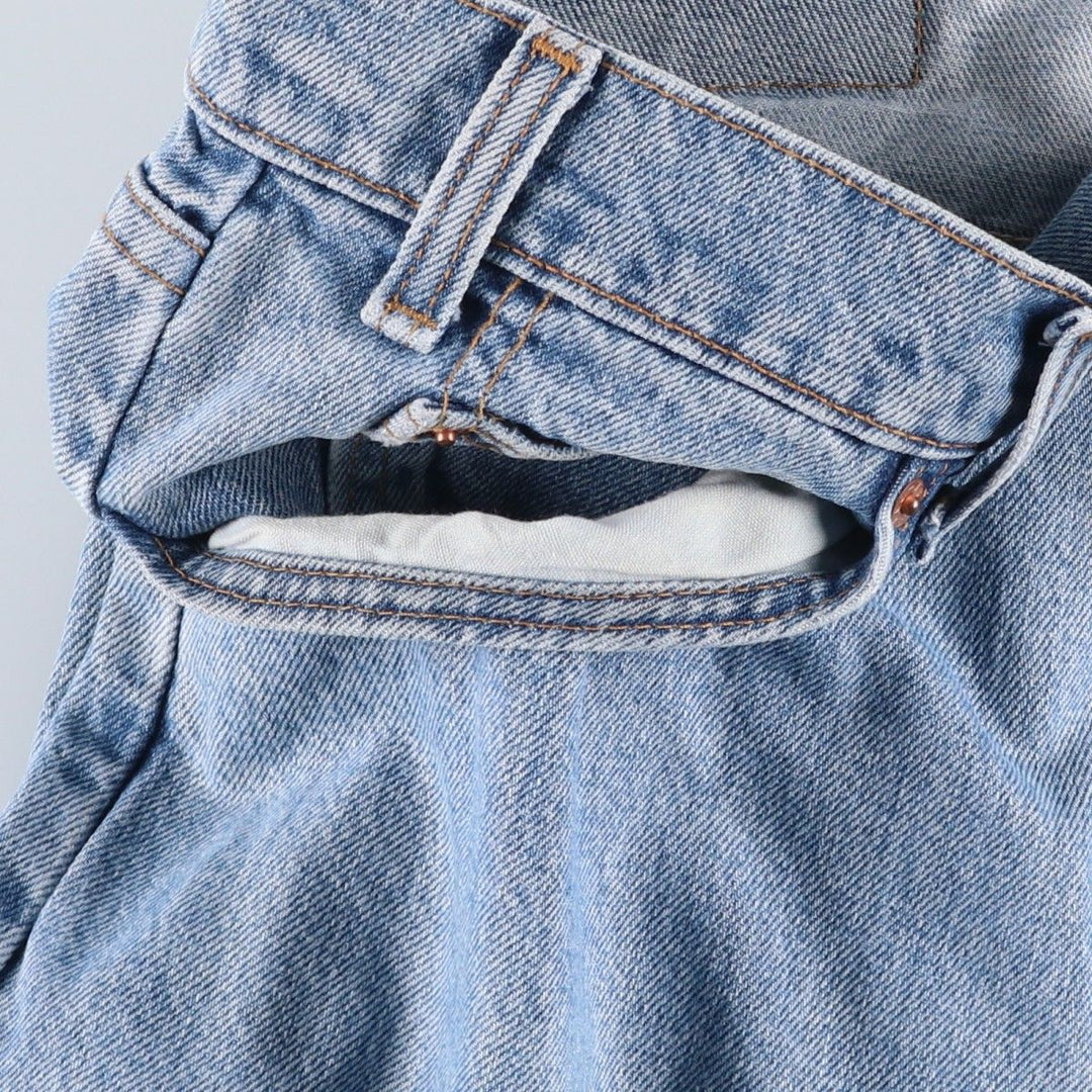 90'S Levi's 40505-0214 Regular Fit Straight Leg Orange Tab Tapered Denim Pants, Made in USA, Men's W35 equivalent. cotton Blue type light blue Vintage Second Hand