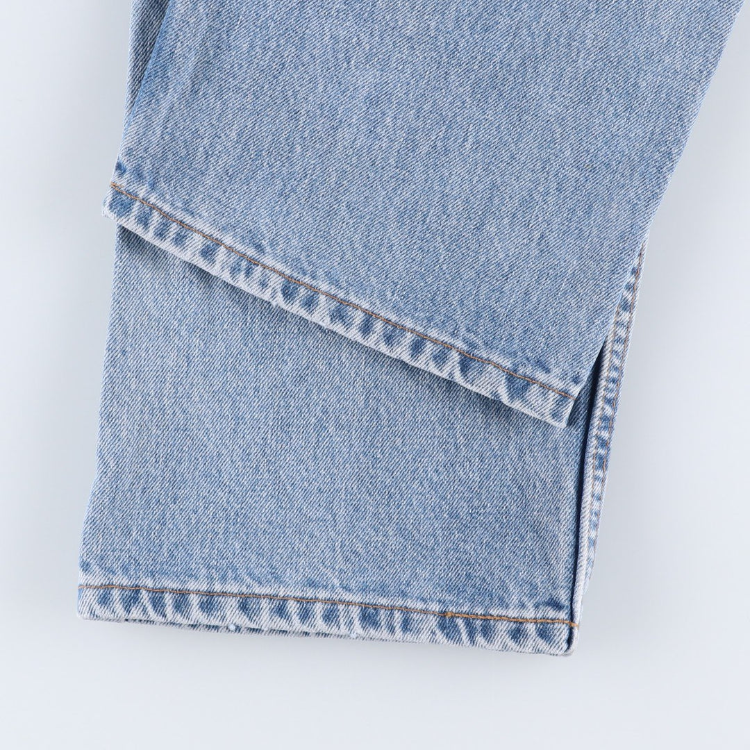 90'S Levi's 40505-0214 Regular Fit Straight Leg Orange Tab Tapered Denim Pants, Made in USA, Men's W35 equivalent. cotton Blue type light blue Vintage Second Hand