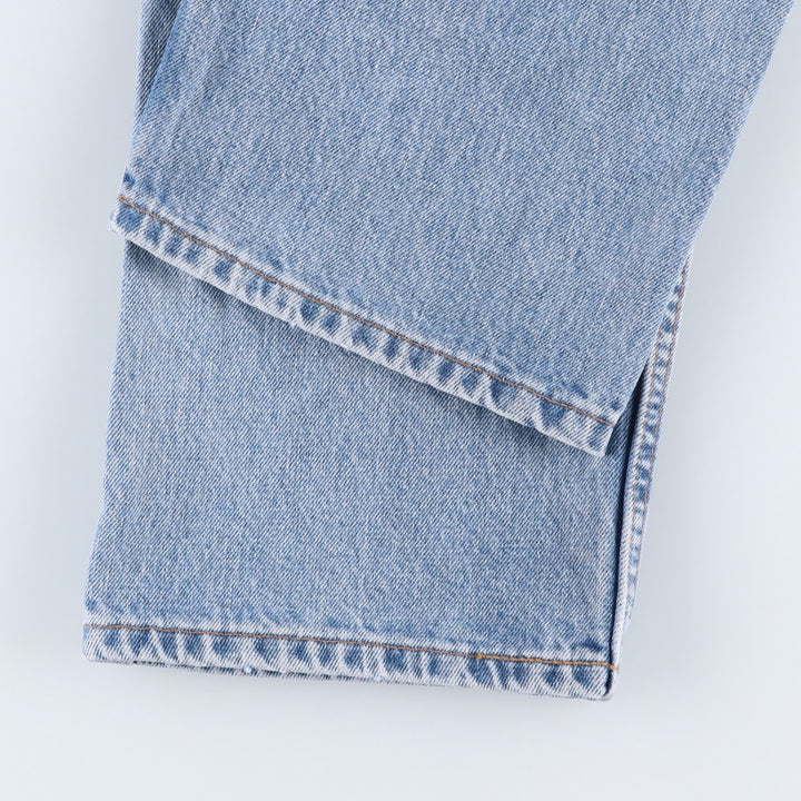 90'S Levi's 40505-0214 Regular Fit Straight Leg Orange Tab Tapered Denim Pants, Made in USA, Men's W35 equivalent. cotton Blue type light blue Vintage Second Hand