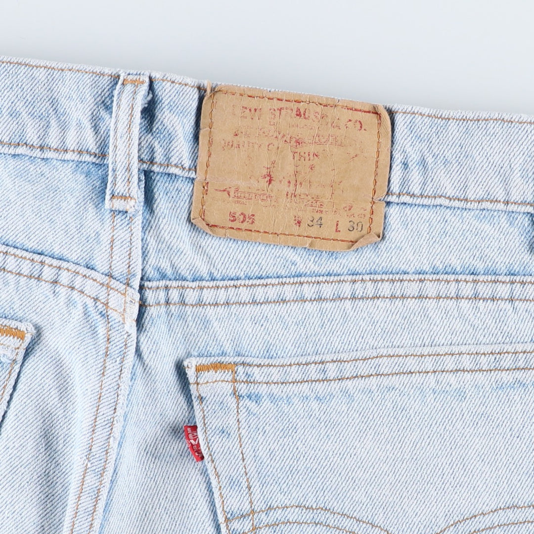 90s-00'S Vintage Levi's 505 Tapered Denim Pants, Made in USA, Men's Size 33 cotton blue type Vintage Second Hand