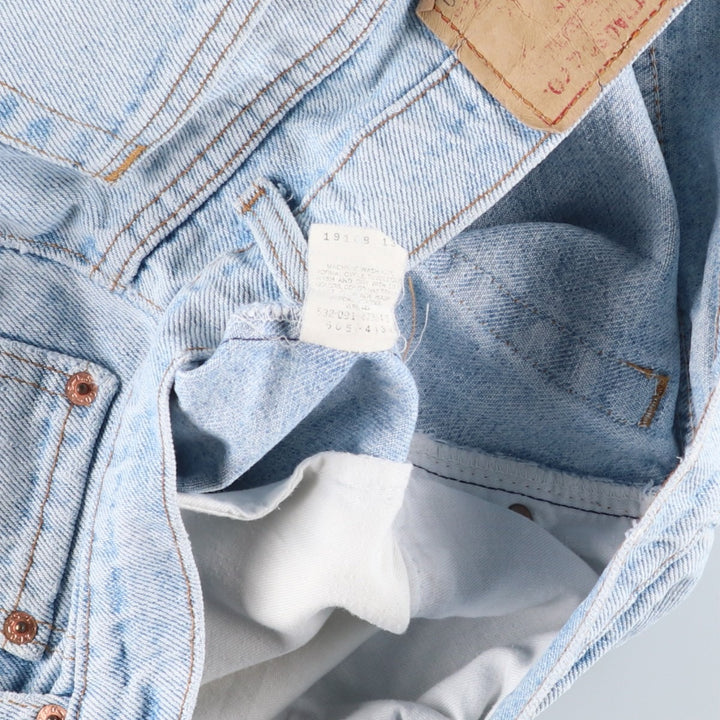 90s-00'S Vintage Levi's 505 Tapered Denim Pants, Made in USA, Men's Size 33 cotton blue type Vintage Second Hand