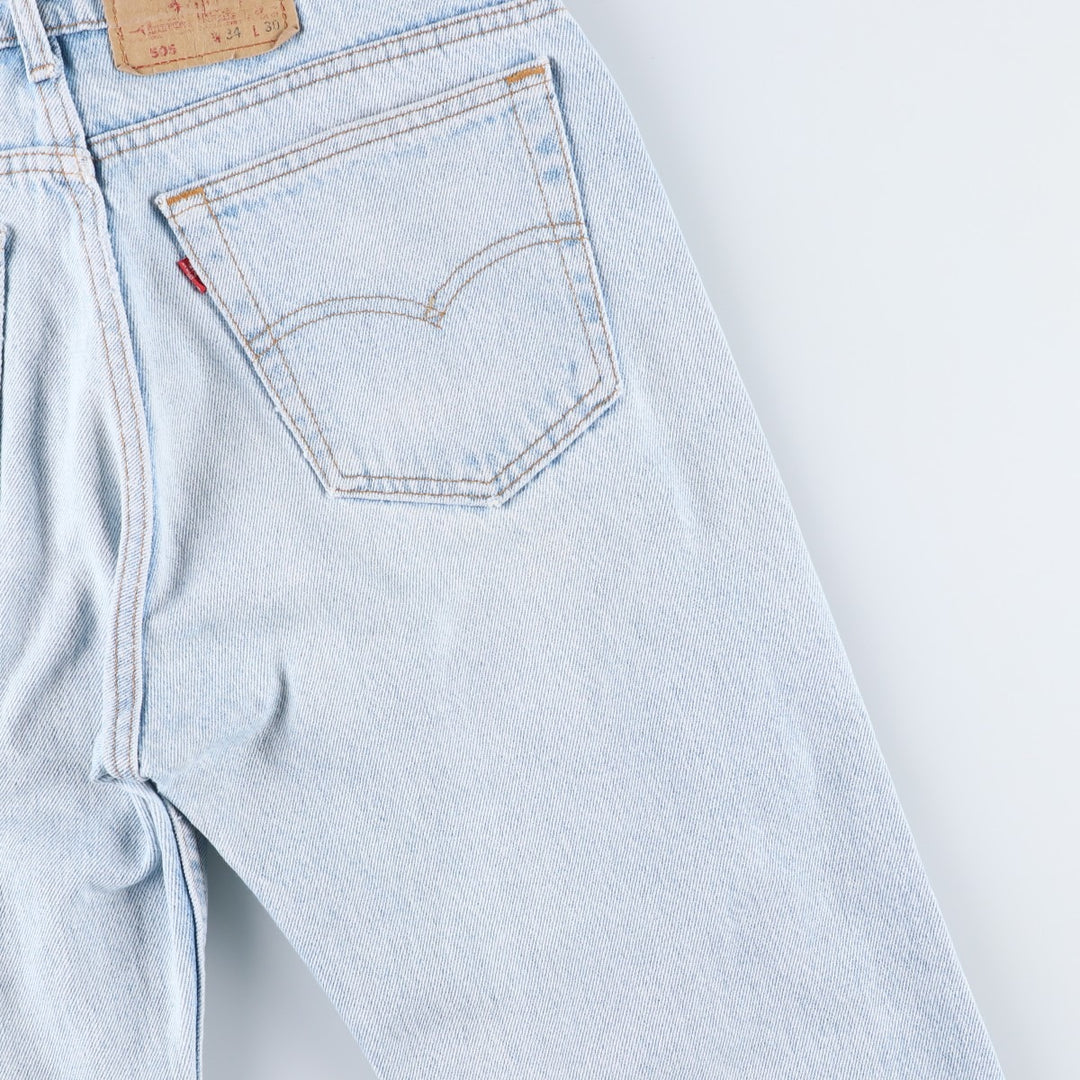 90s-00'S Vintage Levi's 505 Tapered Denim Pants, Made in USA, Men's Size 33 cotton blue type Vintage Second Hand