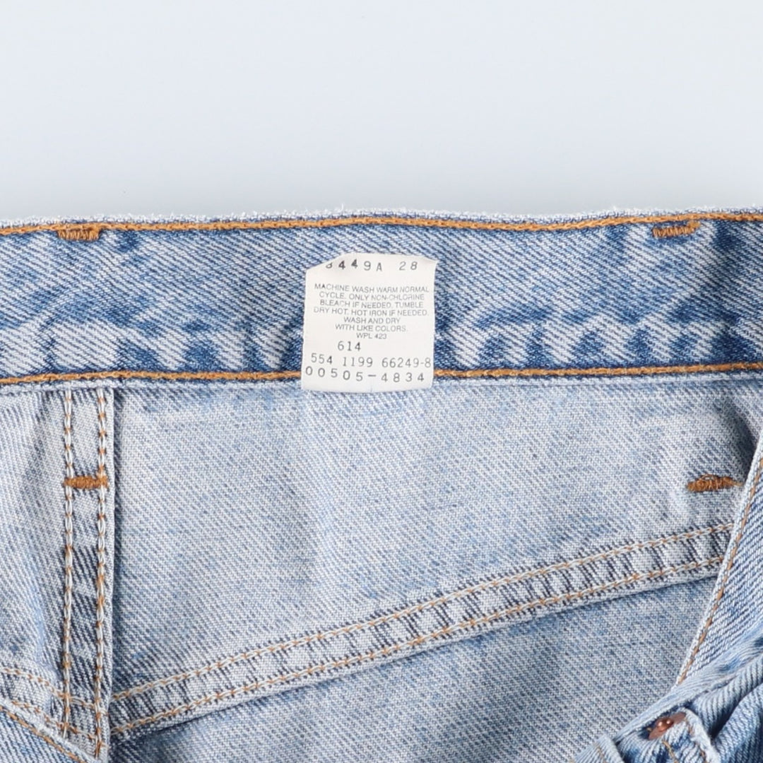 90'S Levi's 00505-4834 Regular Fit Straight Leg Tapered Denim Pants, Made in USA, Men's W30, Vintage cotton blue type Vintage Second Hand