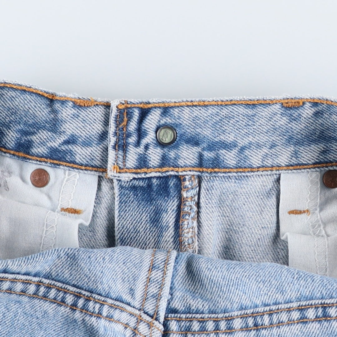 90'S Levi's 00505-4834 Regular Fit Straight Leg Tapered Denim Pants, Made in USA, Men's W30, Vintage cotton blue type Vintage Second Hand