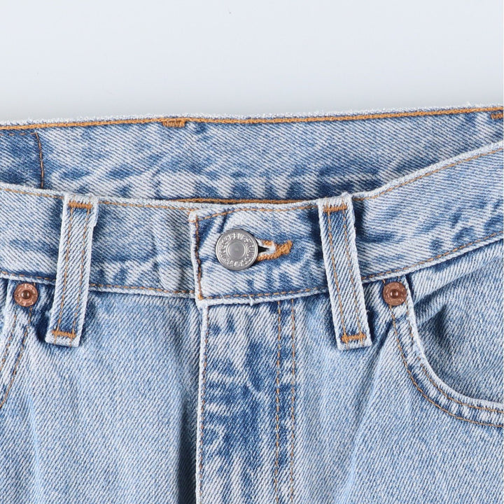90'S Levi's 00505-4834 Regular Fit Straight Leg Tapered Denim Pants, Made in USA, Men's W30, Vintage cotton blue type Vintage Second Hand