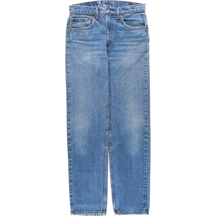 1990'S Levi's 505-0216 Regular Fit Straight Leg Tapered Denim Pants, Made in USA, Men's Size W30 (approx.), Vintage cotton blue type Vintage Second Hand