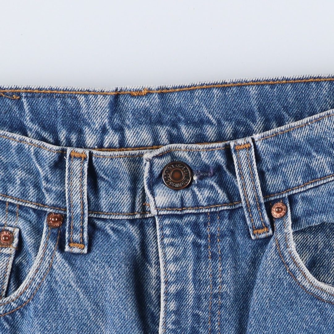 1990'S Levi's 505-0216 Regular Fit Straight Leg Tapered Denim Pants, Made in USA, Men's Size W30 (approx.), Vintage cotton blue type Vintage Second Hand