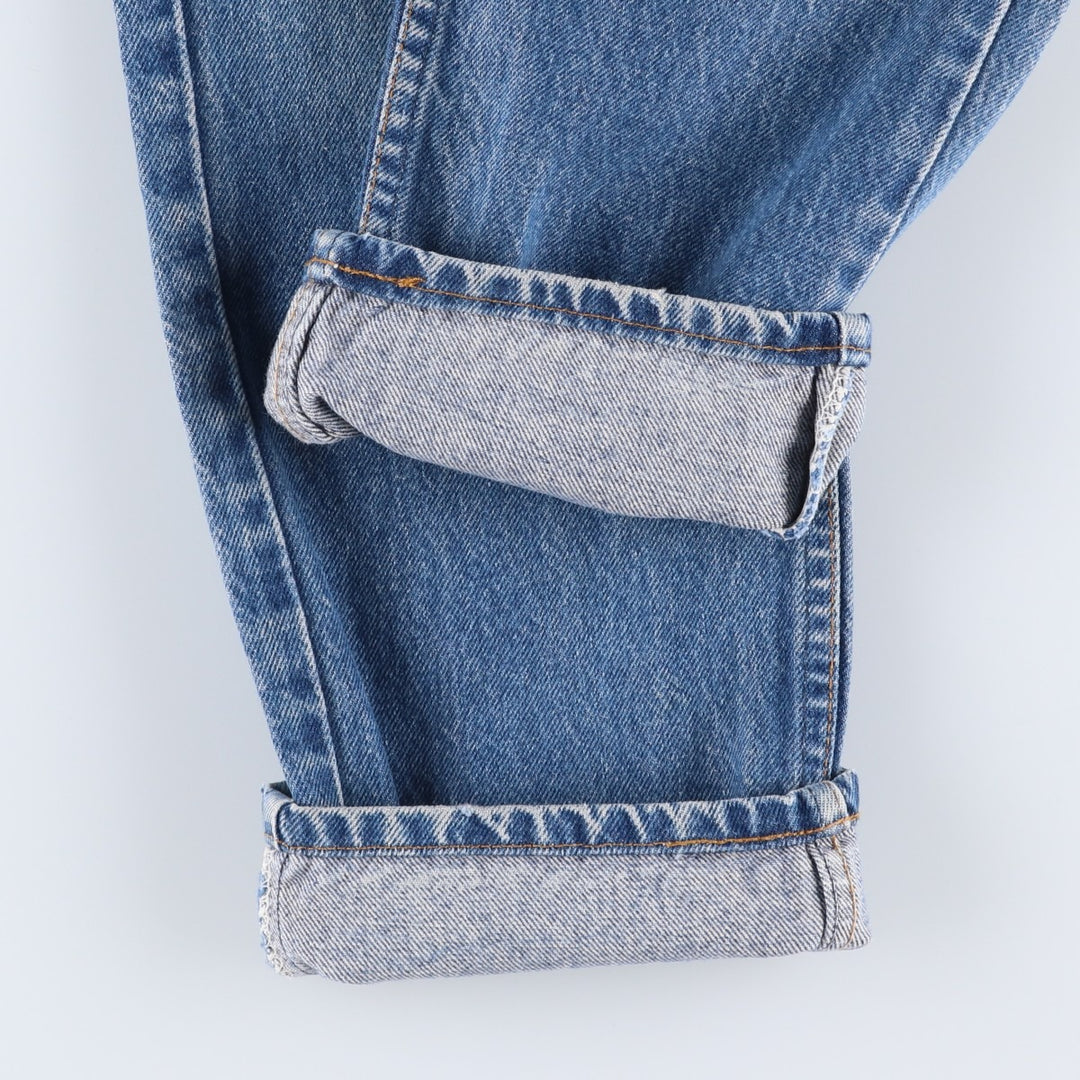 1990'S Levi's 505-0216 Regular Fit Straight Leg Tapered Denim Pants, Made in USA, Men's Size W30 (approx.), Vintage cotton blue type Vintage Second Hand