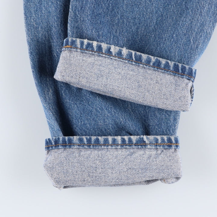 1990'S Levi's 505-0216 Regular Fit Straight Leg Tapered Denim Pants, Made in USA, Men's Size W30 (approx.), Vintage cotton blue type Vintage Second Hand