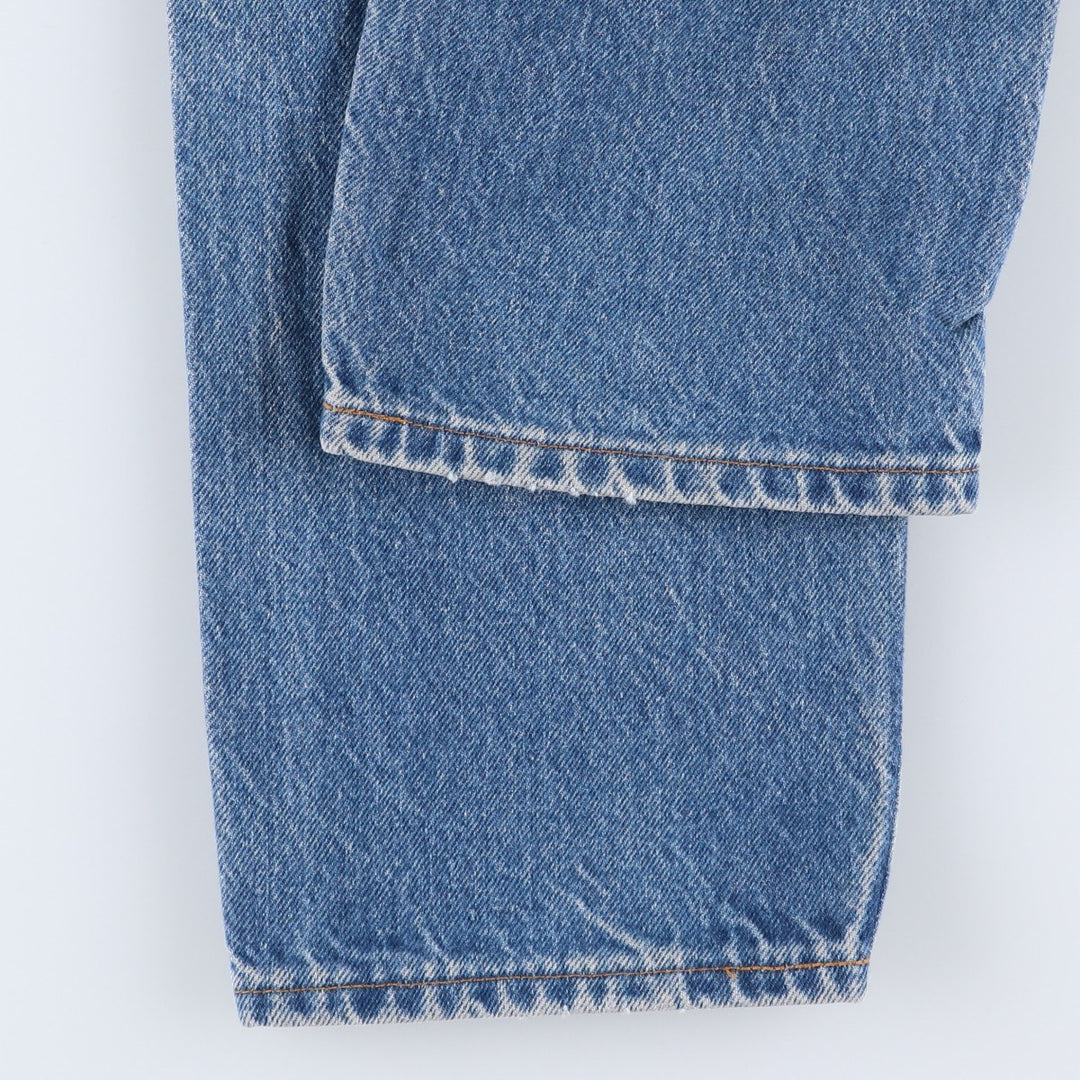 1990'S Levi's 505-0216 Regular Fit Straight Leg Tapered Denim Pants, Made in USA, Men's Size W30 (approx.), Vintage cotton blue type Vintage Second Hand