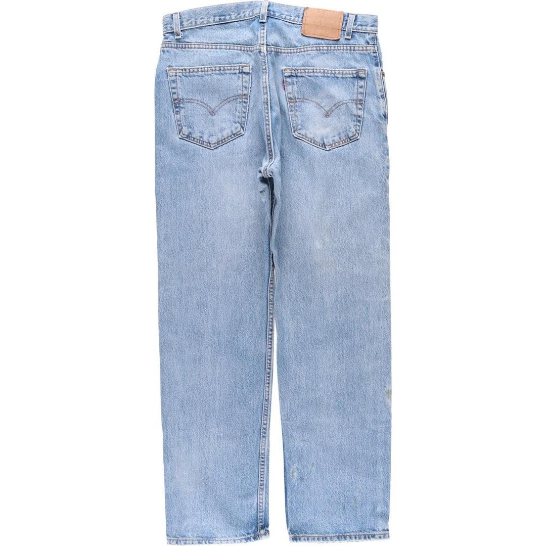 Levi's 00505-4891 Regular Fit Tapered Denim Pants, Made in USA, Men's W35 equivalent. cotton blue type Vintage Second Hand