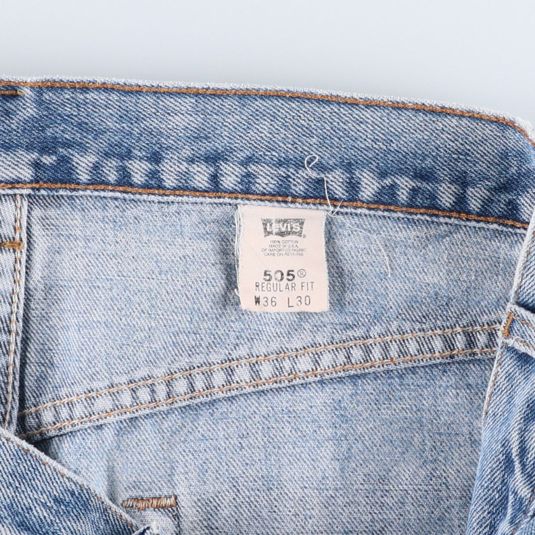 Levi's 00505-4891 Regular Fit Tapered Denim Pants, Made in USA, Men's W35 equivalent. cotton blue type Vintage Second Hand