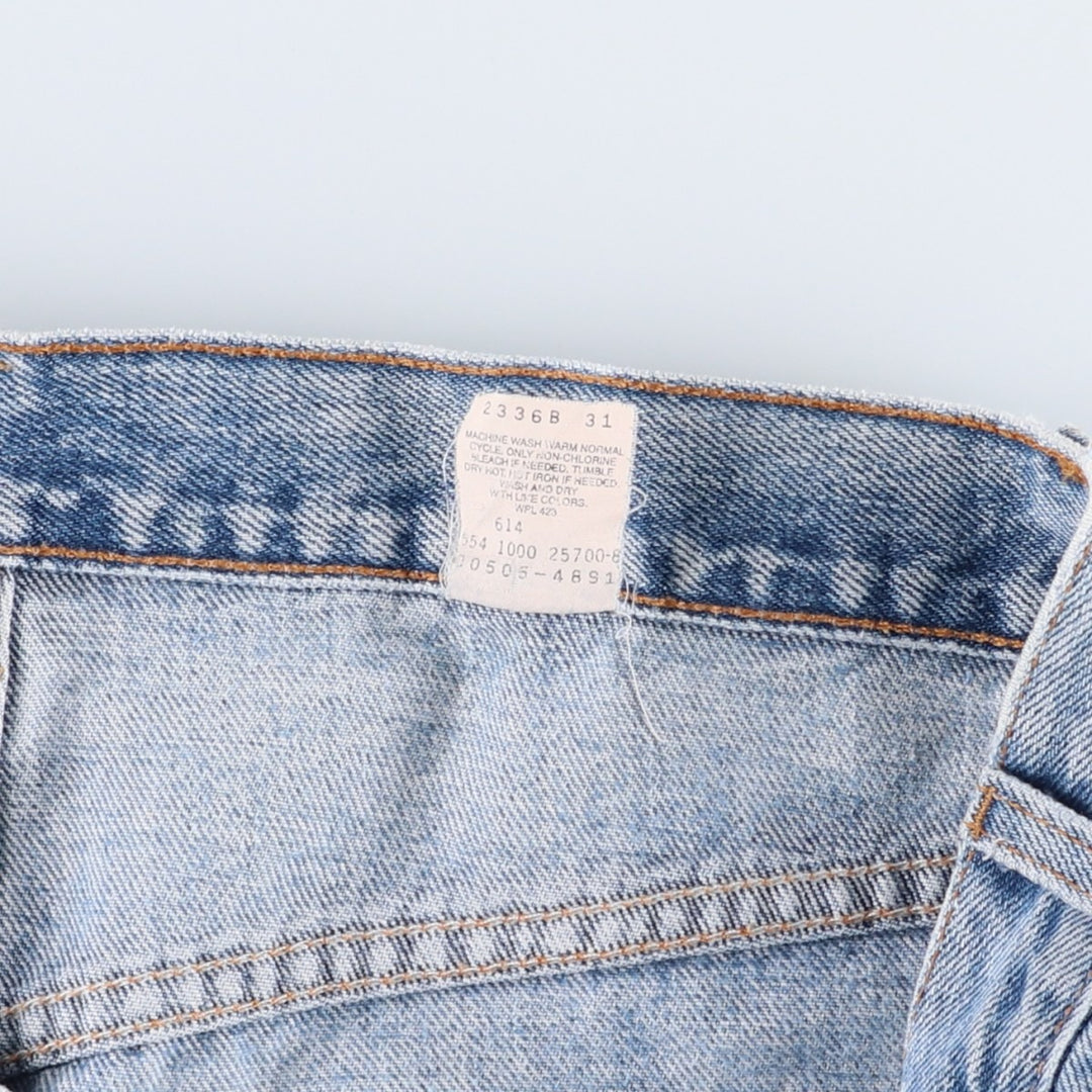 Levi's 00505-4891 Regular Fit Tapered Denim Pants, Made in USA, Men's W35 equivalent. cotton blue type Vintage Second Hand