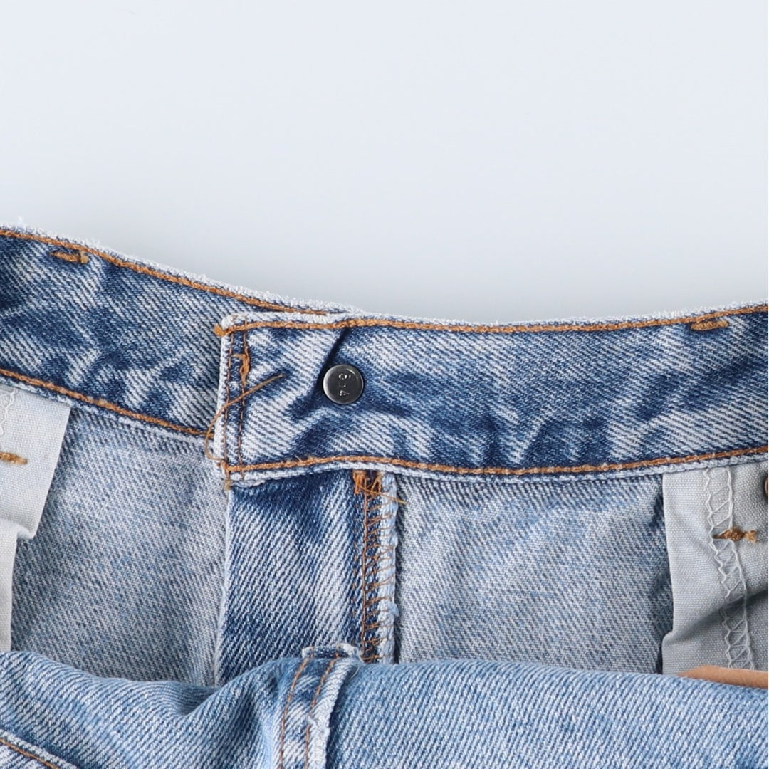 Levi's 00505-4891 Regular Fit Tapered Denim Pants, Made in USA, Men's W35 equivalent. cotton blue type Vintage Second Hand