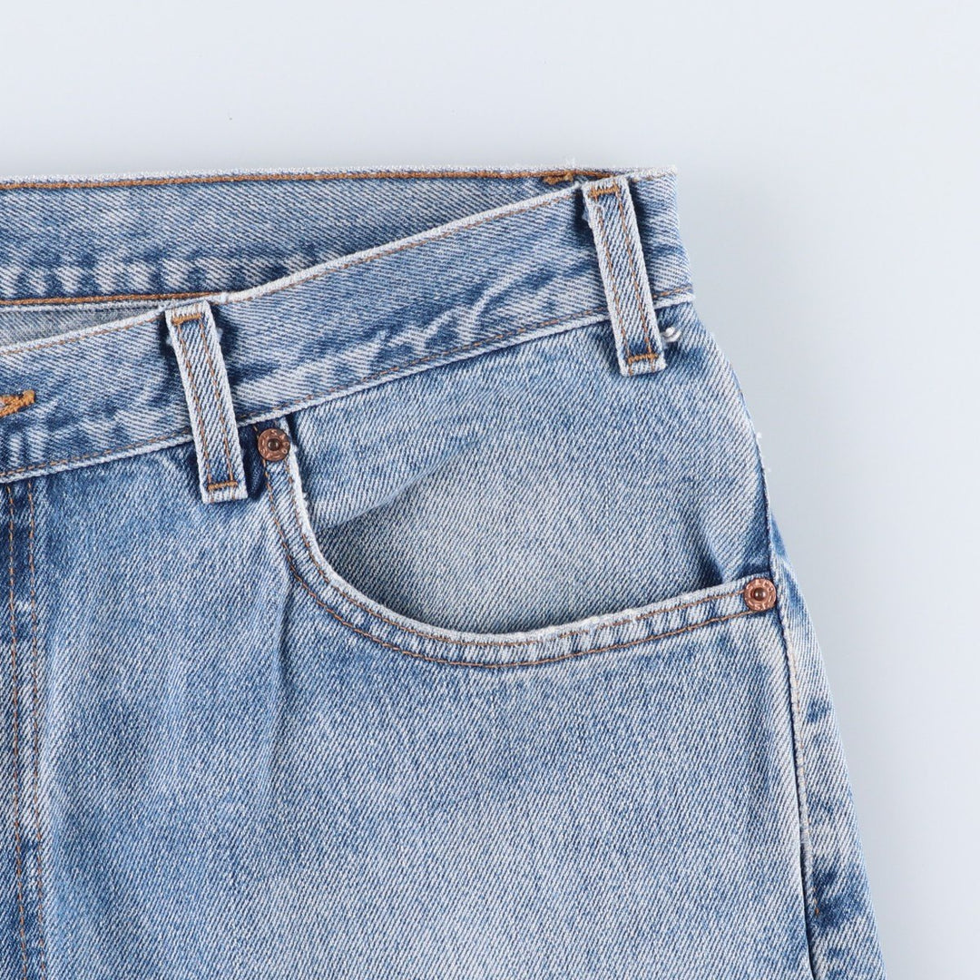 Levi's 00505-4891 Regular Fit Tapered Denim Pants, Made in USA, Men's W35 equivalent. cotton blue type Vintage Second Hand