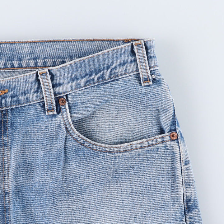 Levi's 00505-4891 Regular Fit Tapered Denim Pants, Made in USA, Men's W35 equivalent. cotton blue type Vintage Second Hand