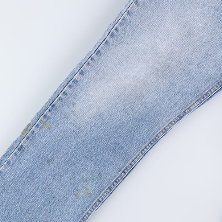 Levi's 00505-4891 Regular Fit Tapered Denim Pants, Made in USA, Men's W35 equivalent. cotton blue type Vintage Second Hand