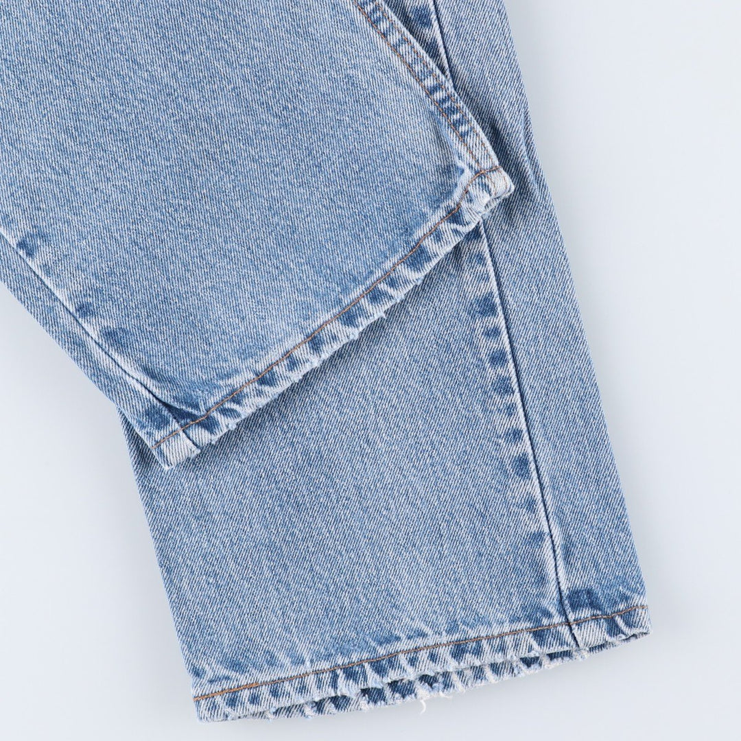 Levi's 00505-4891 Regular Fit Tapered Denim Pants, Made in USA, Men's W35 equivalent. cotton blue type Vintage Second Hand