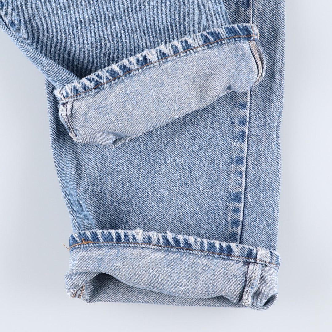 Levi's 00505-4891 Regular Fit Tapered Denim Pants, Made in USA, Men's W35 equivalent. cotton blue type Vintage Second Hand