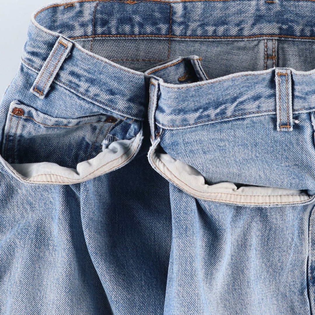 Levi's 00505-4891 Regular Fit Tapered Denim Pants, Made in USA, Men's W35 equivalent. cotton blue type Vintage Second Hand