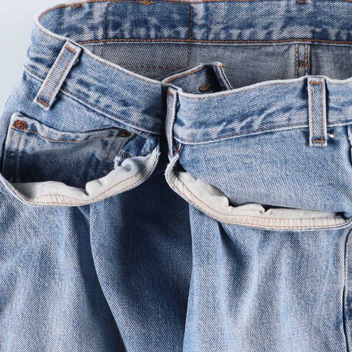 Levi's 00505-4891 Regular Fit Tapered Denim Pants, Made in USA, Men's W35 equivalent. cotton blue type Vintage Second Hand
