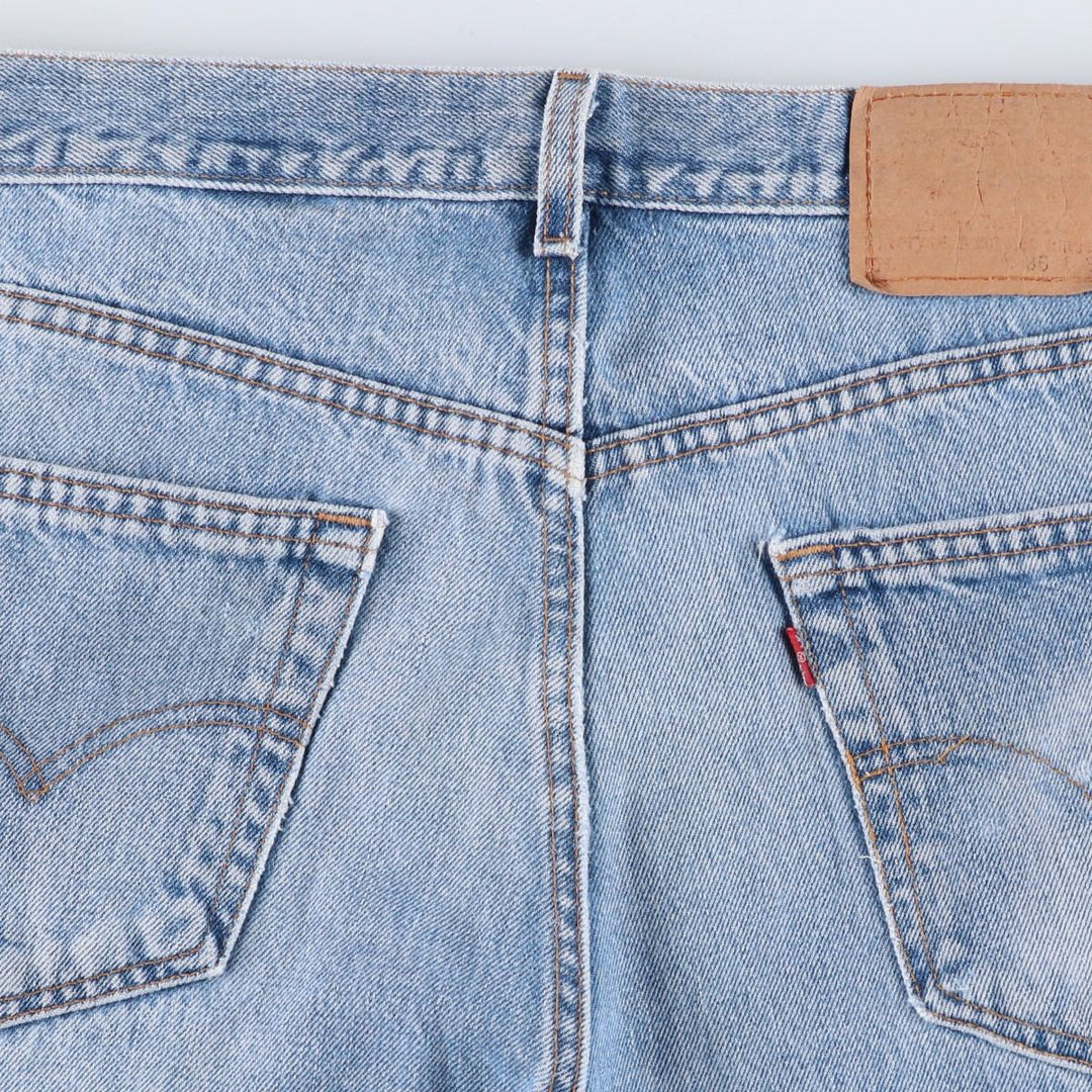 Levi's 00505-4891 Regular Fit Tapered Denim Pants, Made in USA, Men's W35 equivalent. cotton blue type Vintage Second Hand