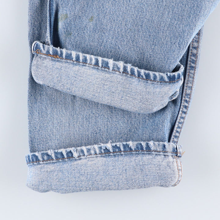 Levi's 00505-4891 Regular Fit Tapered Denim Pants, Made in USA, Men's W35 equivalent. cotton blue type Vintage Second Hand