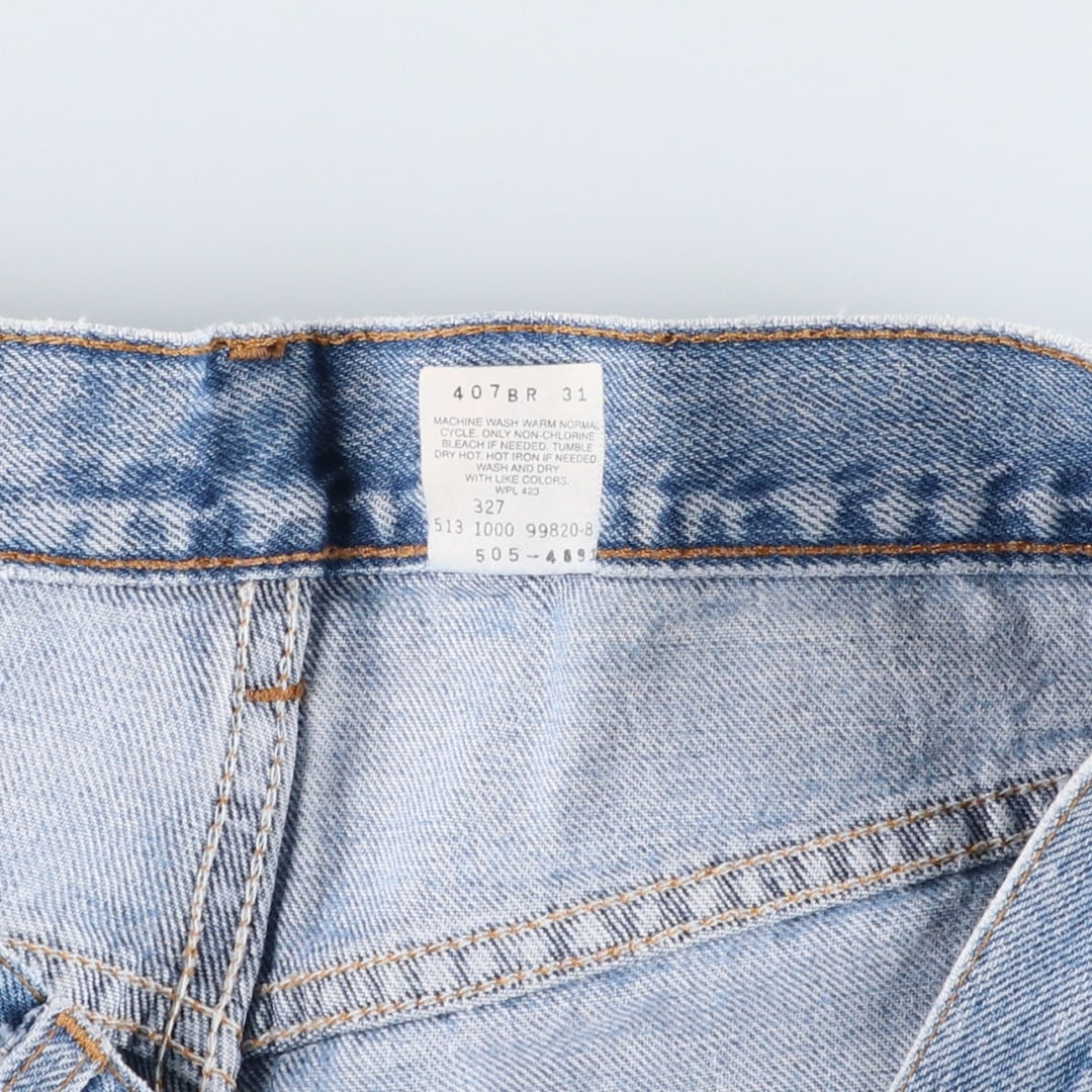 2000'S Levi's 505-4891 Regular Fit Straight Leg Tapered Denim Pants, Made in USA, Men's Size W33 cotton blue type Vintage Second Hand