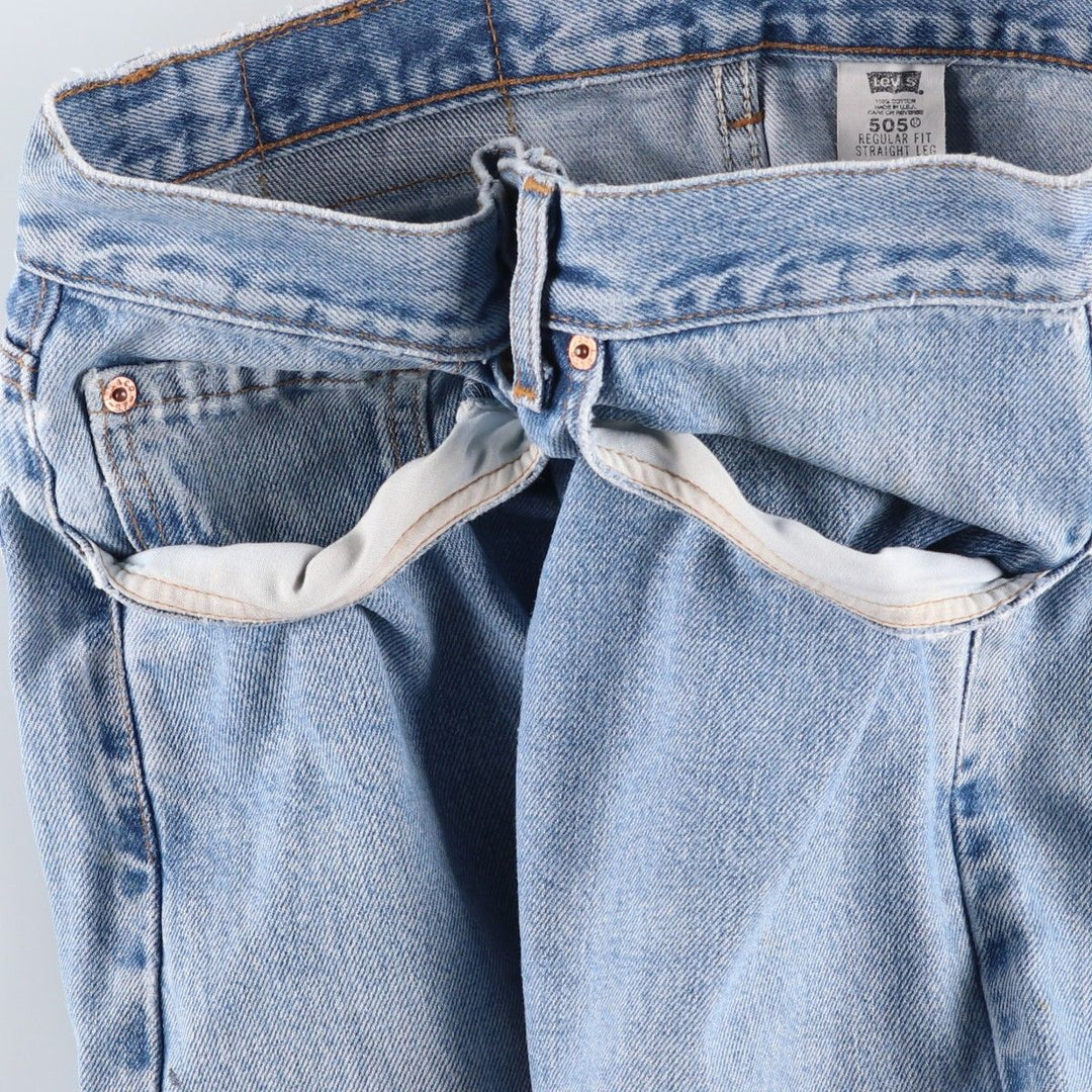 2000'S Levi's 505-4891 Regular Fit Straight Leg Tapered Denim Pants, Made in USA, Men's Size W33 cotton blue type Vintage Second Hand
