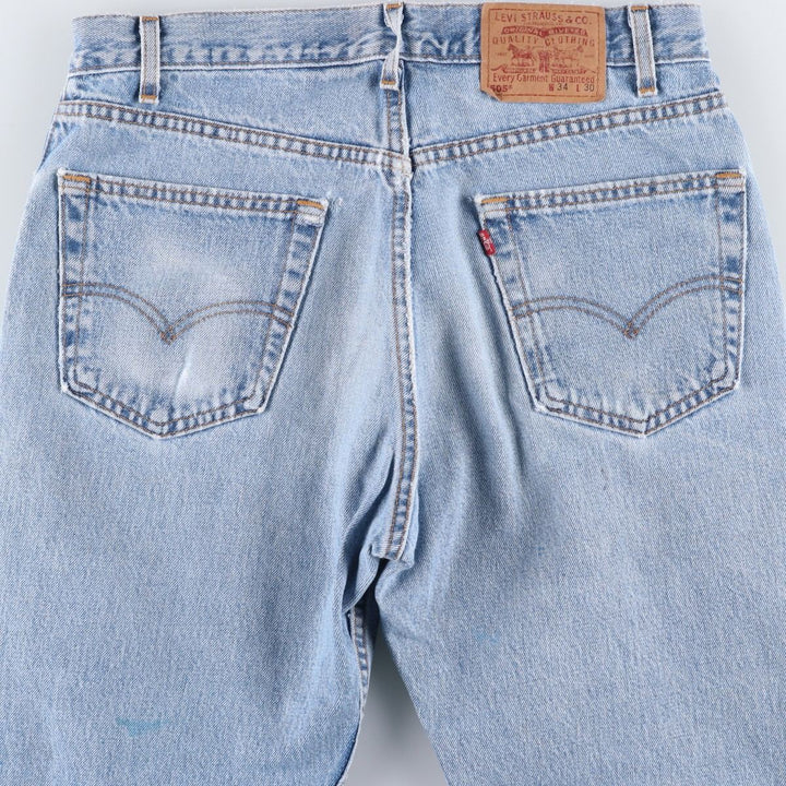 2000'S Levi's 505-4891 Regular Fit Straight Leg Tapered Denim Pants, Made in USA, Men's Size W33 cotton blue type Vintage Second Hand