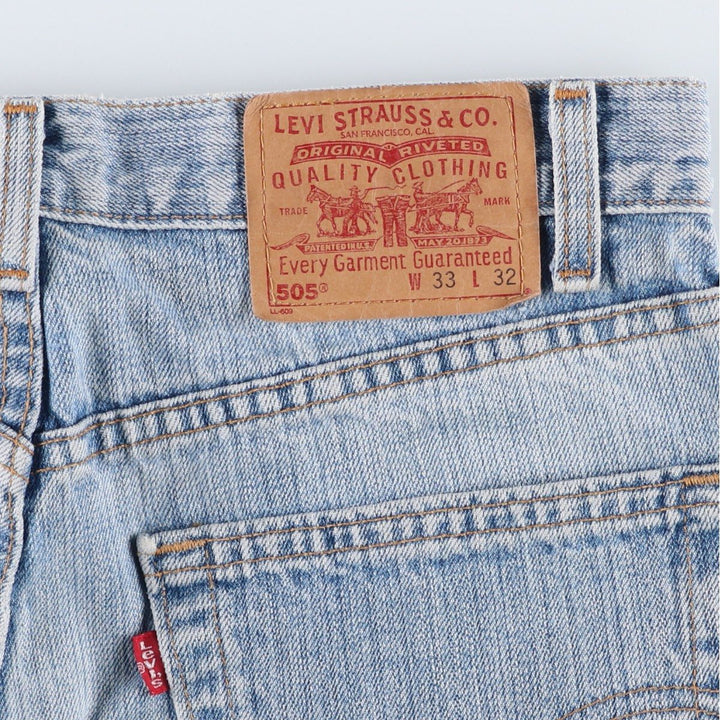 2000'S Levi's 505-0574 Regular Fit Straight Leg Tapered Denim Pants, Made in USA, Men's Size W32 (approx.) cotton blue type Vintage Second Hand
