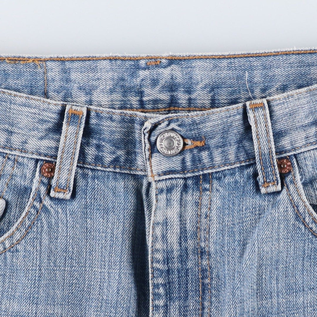 2000'S Levi's 505-0574 Regular Fit Straight Leg Tapered Denim Pants, Made in USA, Men's Size W32 (approx.) cotton blue type Vintage Second Hand