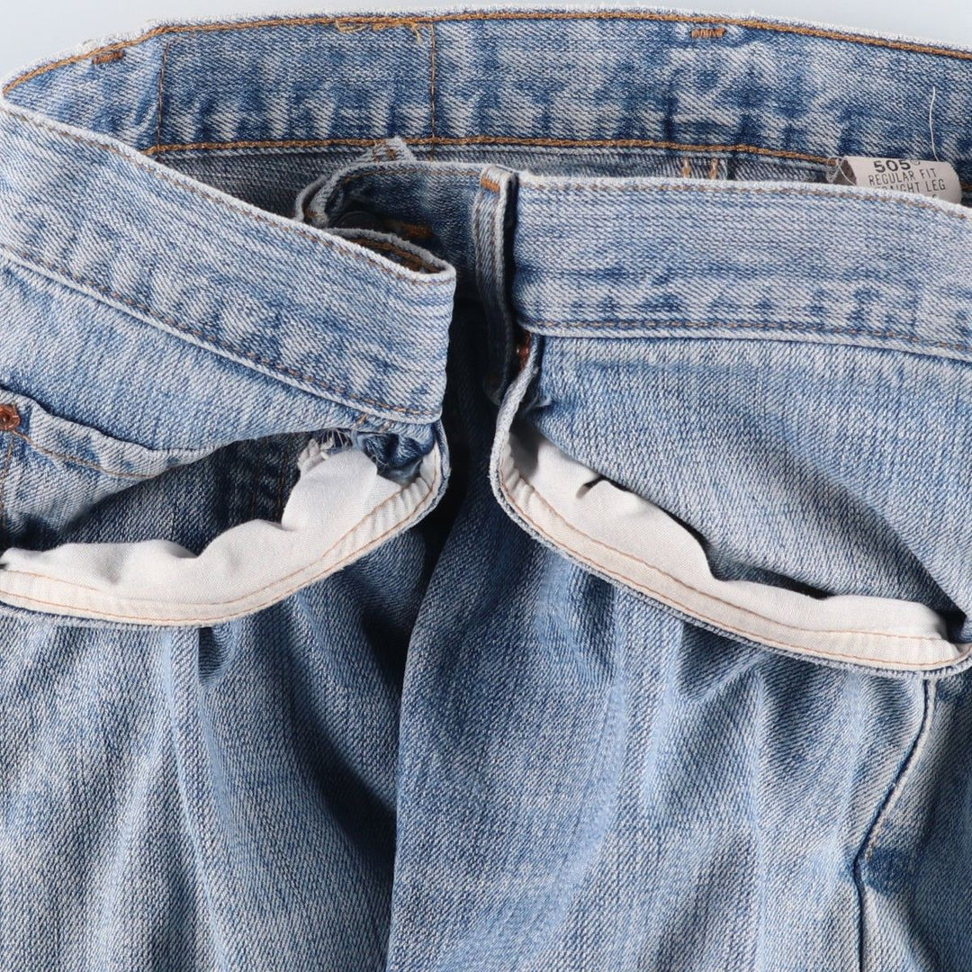 2000'S Levi's 505-0574 Regular Fit Straight Leg Tapered Denim Pants, Made in USA, Men's Size W32 (approx.) cotton blue type Vintage Second Hand